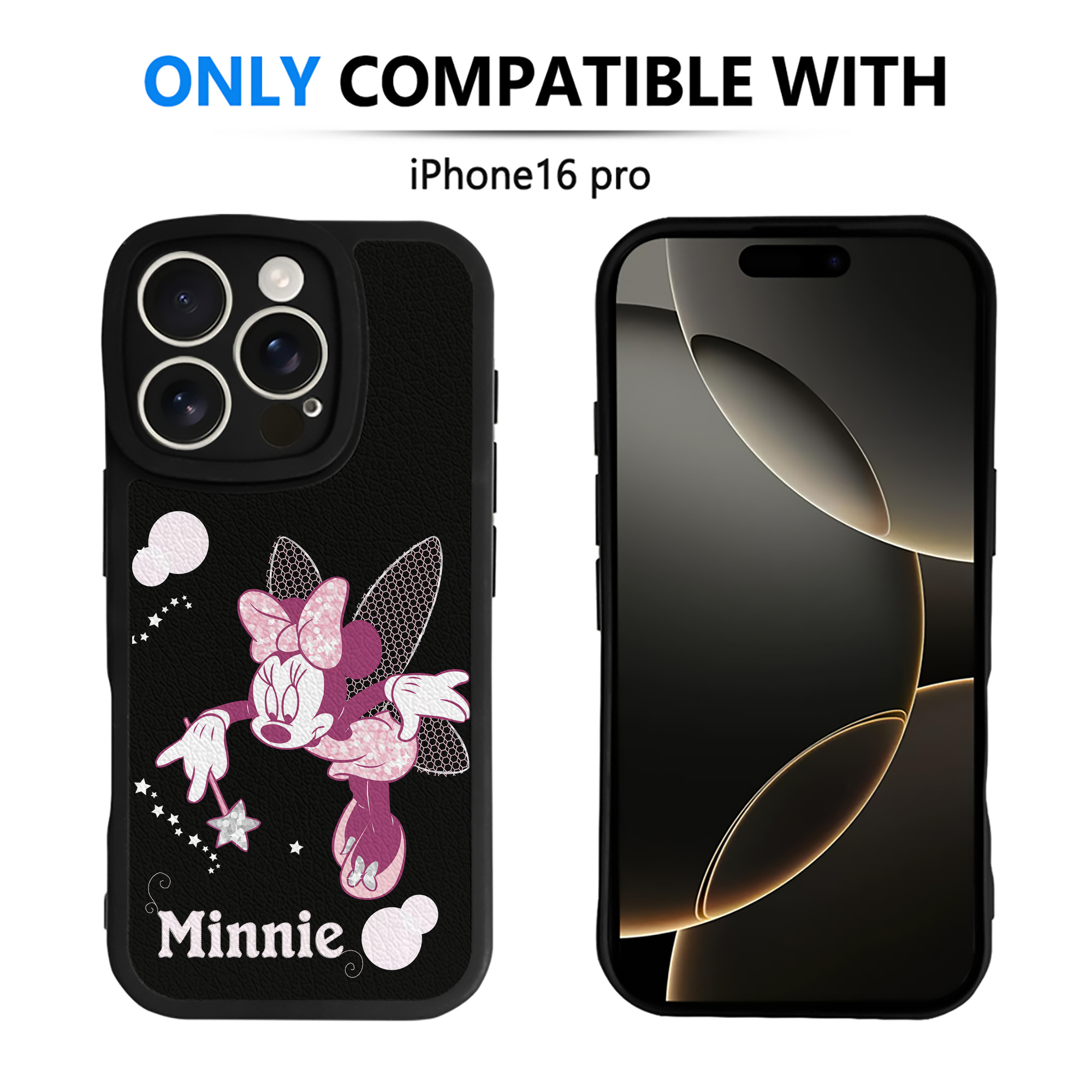 （画像用） ミッキーマウス Mickey Mouse 【iPhone 16シリーズ対応】シリコンスマホケース（レザー調） 材質：シリコン